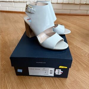 Cole Haan Women's Sky Blue Block Heel Sandals